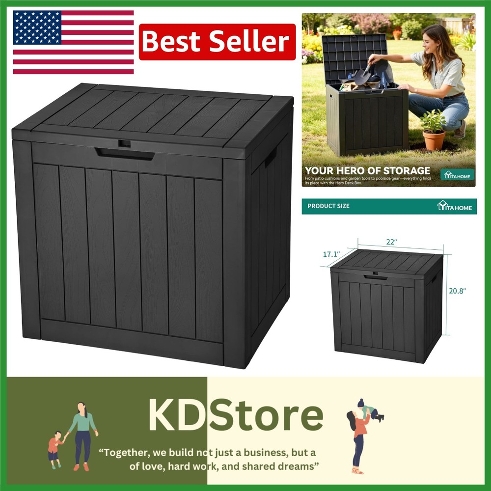 Versatile 30-Gallon Deck Box - Easy Assembly & Stylish Storage for Garden Tools