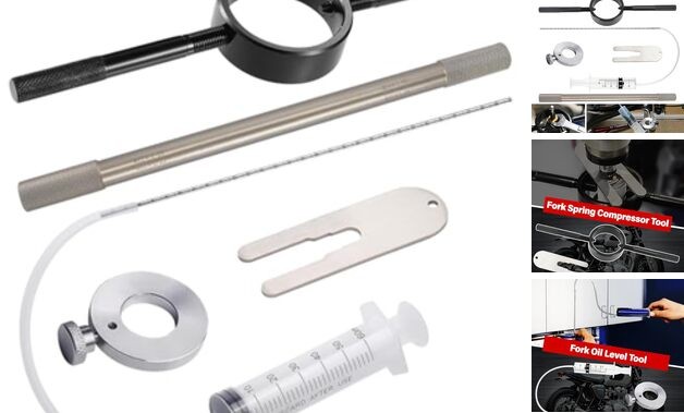 Motorcycle Fork Service Tool Kit  Fork Oil Level Tool Fork Spring Compressor