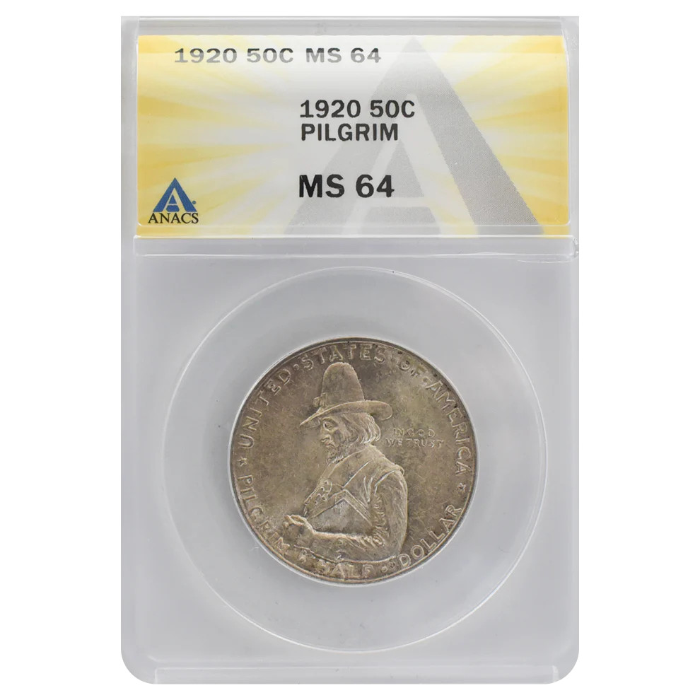 1920 Pilgrim Commemorative Half Dollar MS64 ANACS