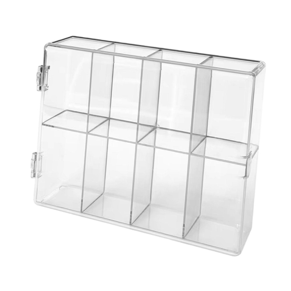 Figures Display Case Clear Display Case Dustproof 8 Grid Stand Transparent