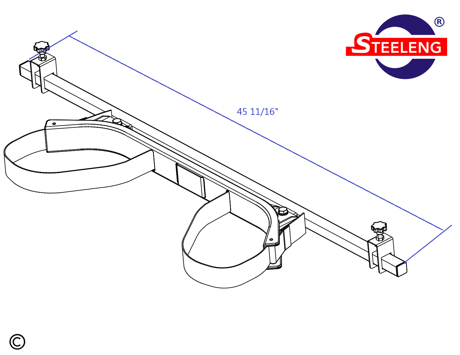 Universal Golf Cart Rear Seat Golf Bag Holder Attachment EZGO CLUB CAR YAMAHA