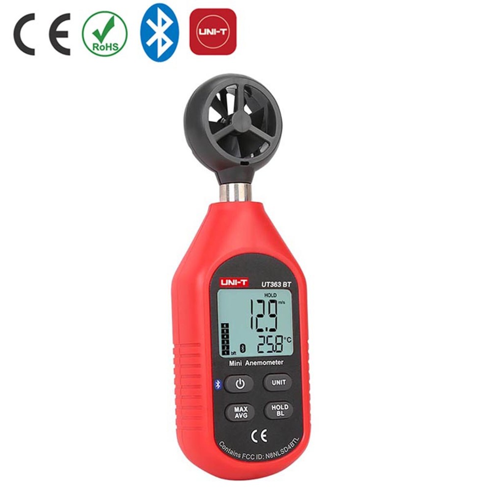 UNI-T UT363-BT Mini-Anemometer-Temperaturmesser Transfermess-LCD