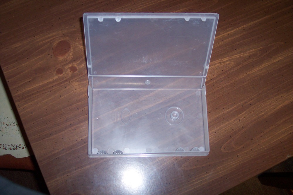 VHS  case  clear plastic.