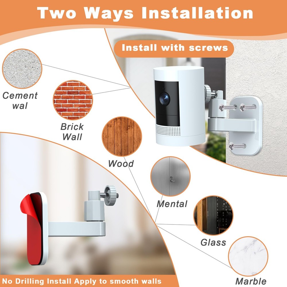 3pack Ring Camera Wall Mountcompatible With Ring Stick Up Cam Battery/plugin/cam