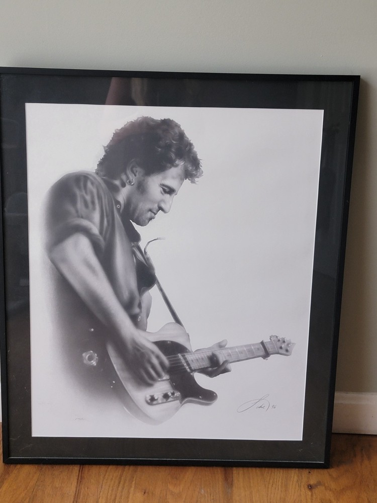 Bruce Springsteen Lithograph Framed 1996
