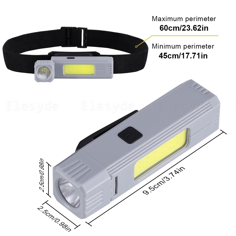 COB LED USB Headlamp Rechargeable Headlight Torch Work Light Head Light Lamp LOT