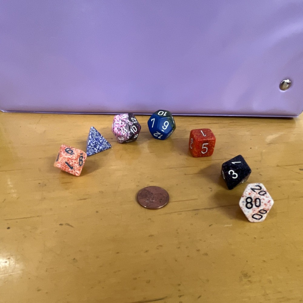 Multicolor Polyhedral Dice Set 7 Pieces Dungeons & Dragons