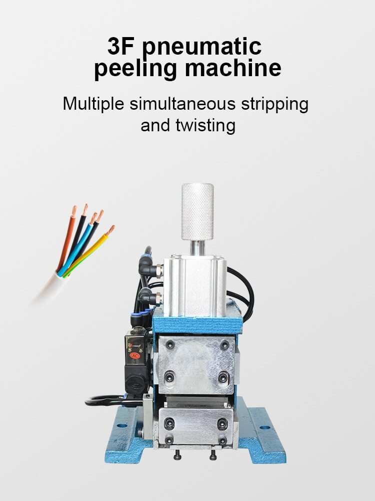 Pneumatic Stripping Twisting Machine 3F Vertical Core Wire Stripping Machine,