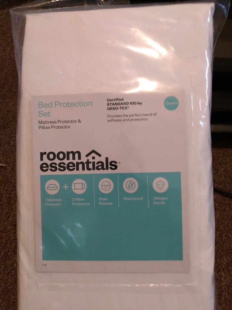 Waterproof bed protector queen set