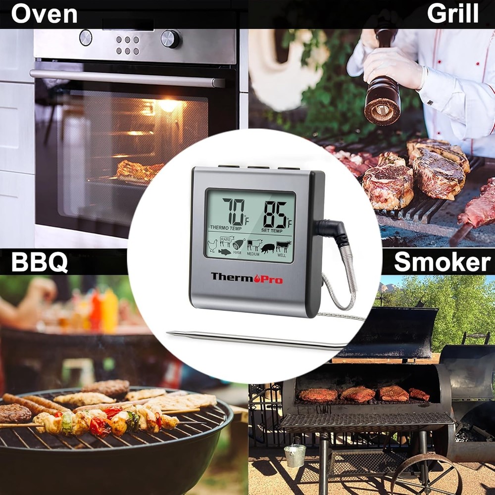 Quick-Read Digital Meat Thermometer with 6.5" Probe for Ultimate Cooking Control