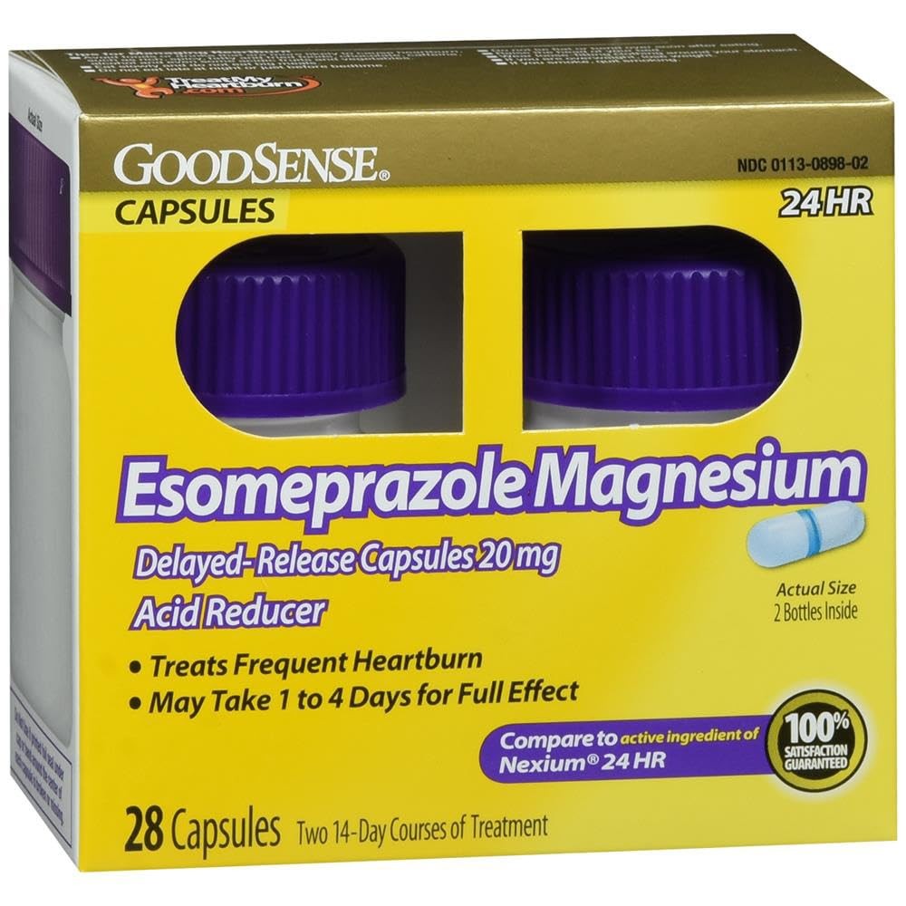 GoodSense Esomeprazole Magnesium Delayed-Release Capsules, 20mg Acid 168ct Pk12