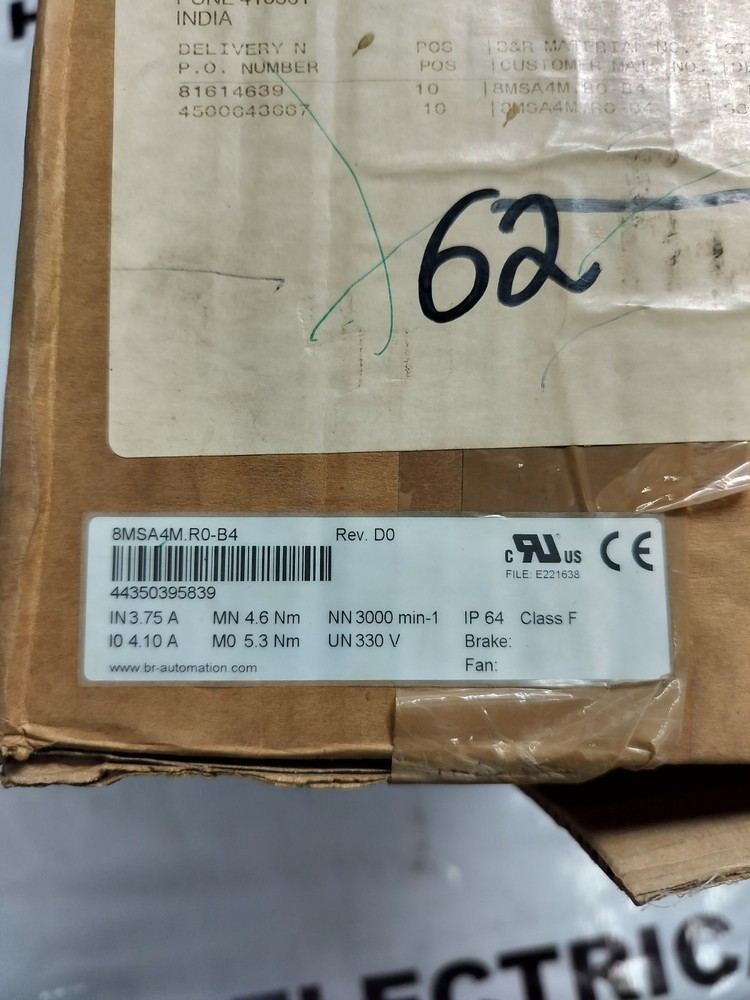 B&R 8MSA4M.R0-B4 SERVO MOTOR (NEW OPEN BOX )