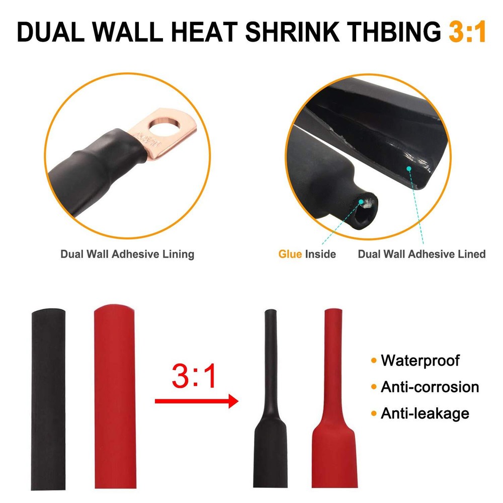 30/10PCS Bare Copper Cable Wire Lugs Ring Terminals Battery Wire Welding Cable