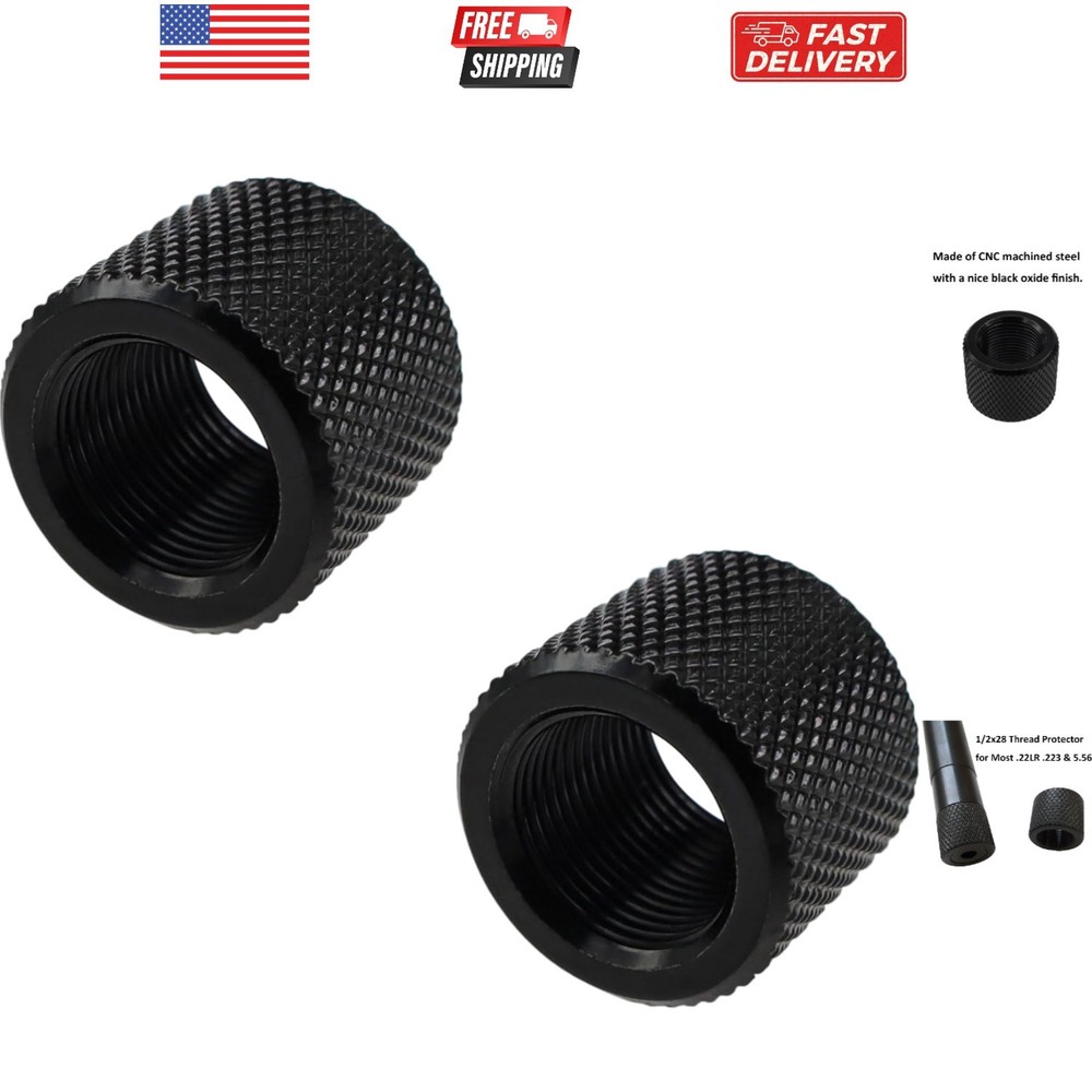 Thread Protector 1/2 x 28 for .22LR .223 & 5.56 2 Pack