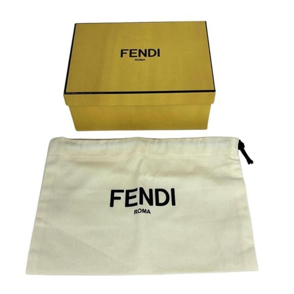 Fendi Shoulder Strap Mini You Ivory Silver Multi Studs Leather