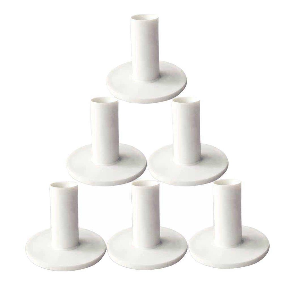 6pcs Rubber Golf Range Tees Range Mat Tee Driving Range Practice White