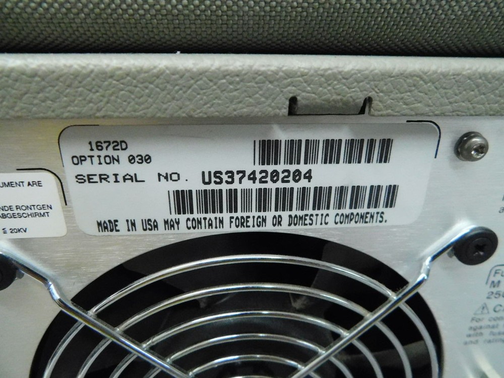 HP 1672D DEEP MEMORY LOGIC ANALYZER 68CH, OP.030 M6772