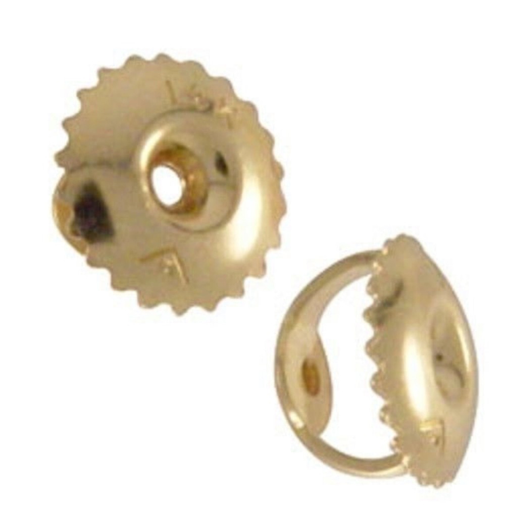 Earring Backs / Ear nuts  1 Pair Solid 14K Yellow Gold Replacement Screw On
