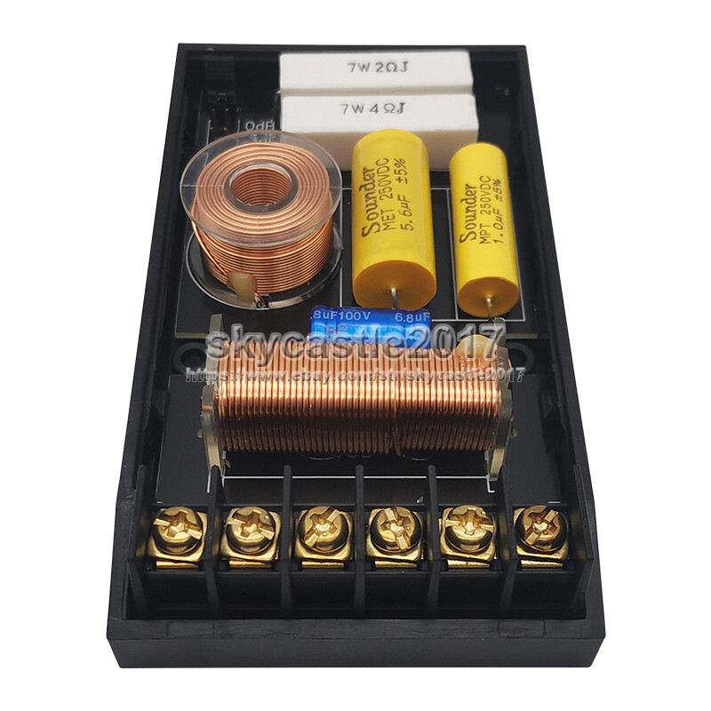 2pcs 200W 2 Way 2 Unit High-Low Hi-Fi Speaker Frequency Divider Crossover Filter