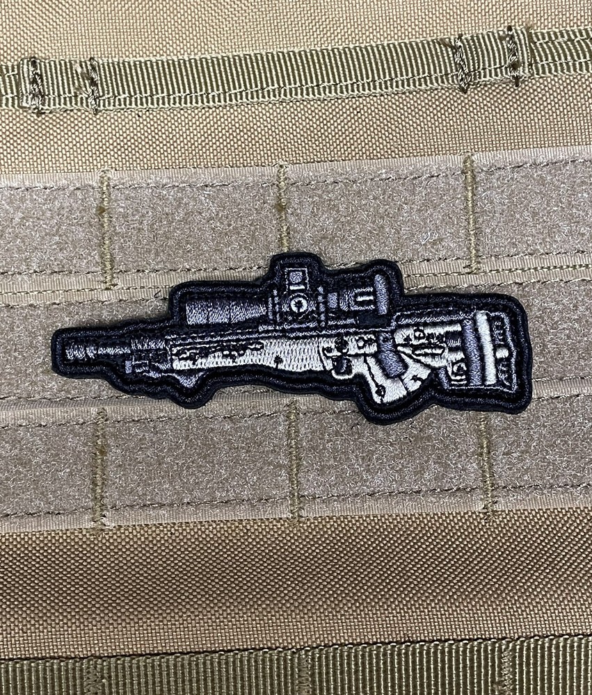 Sniper Rifle L96 LMS Army Weapon Tactical Morale Patch Hook Loop