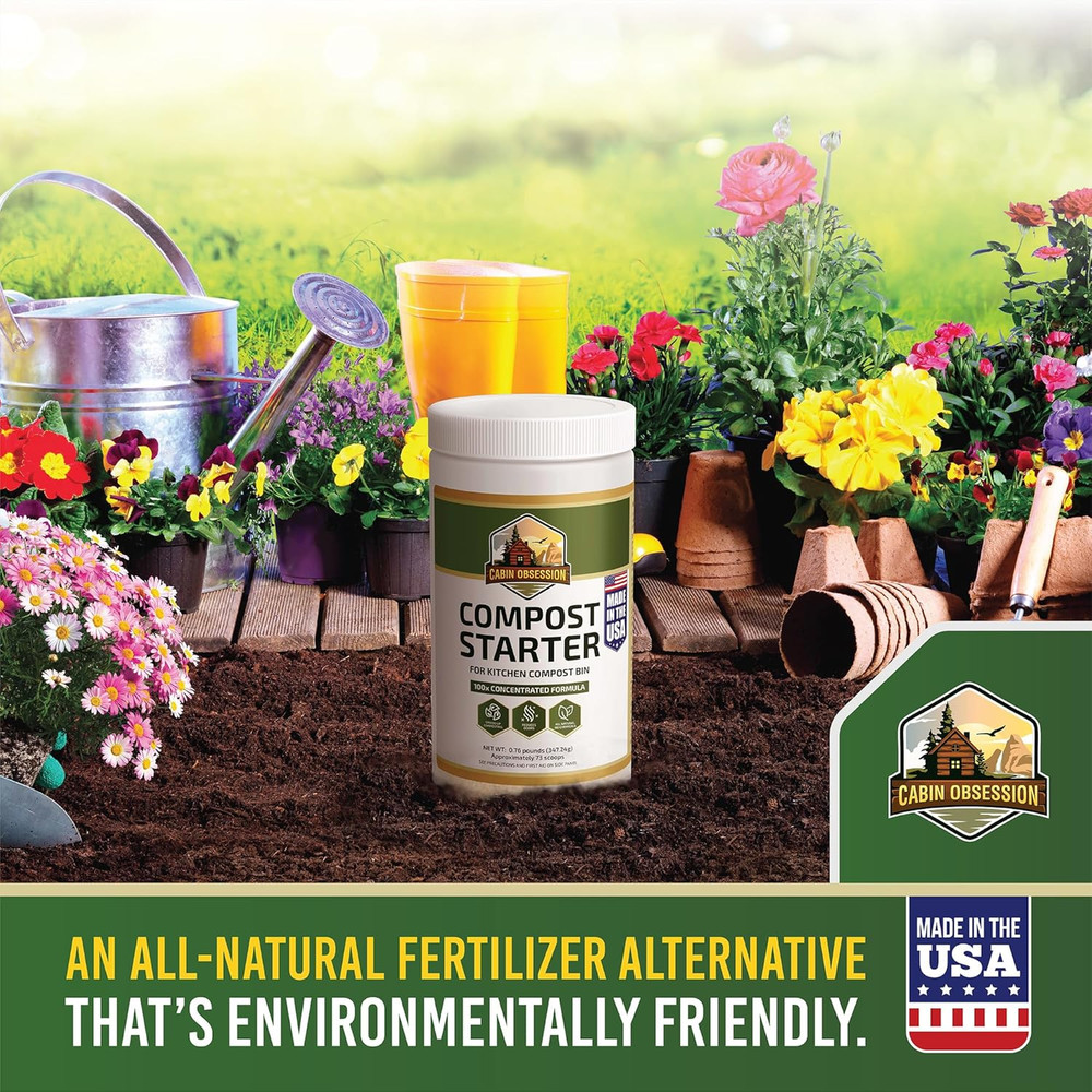Compost Starter 100X Concentrated All Natural Compost Accelerator Countertop Bin