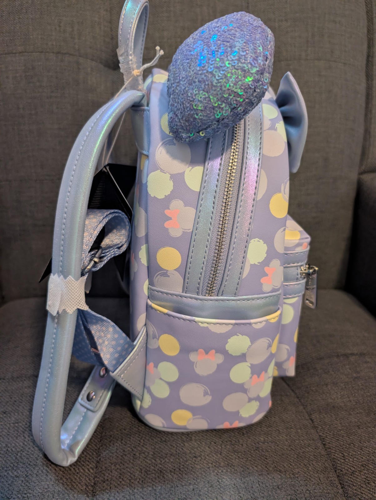 Minnie Mouse Exclusive Iridescent All-Over Print Sequin Ear Mini Backpack