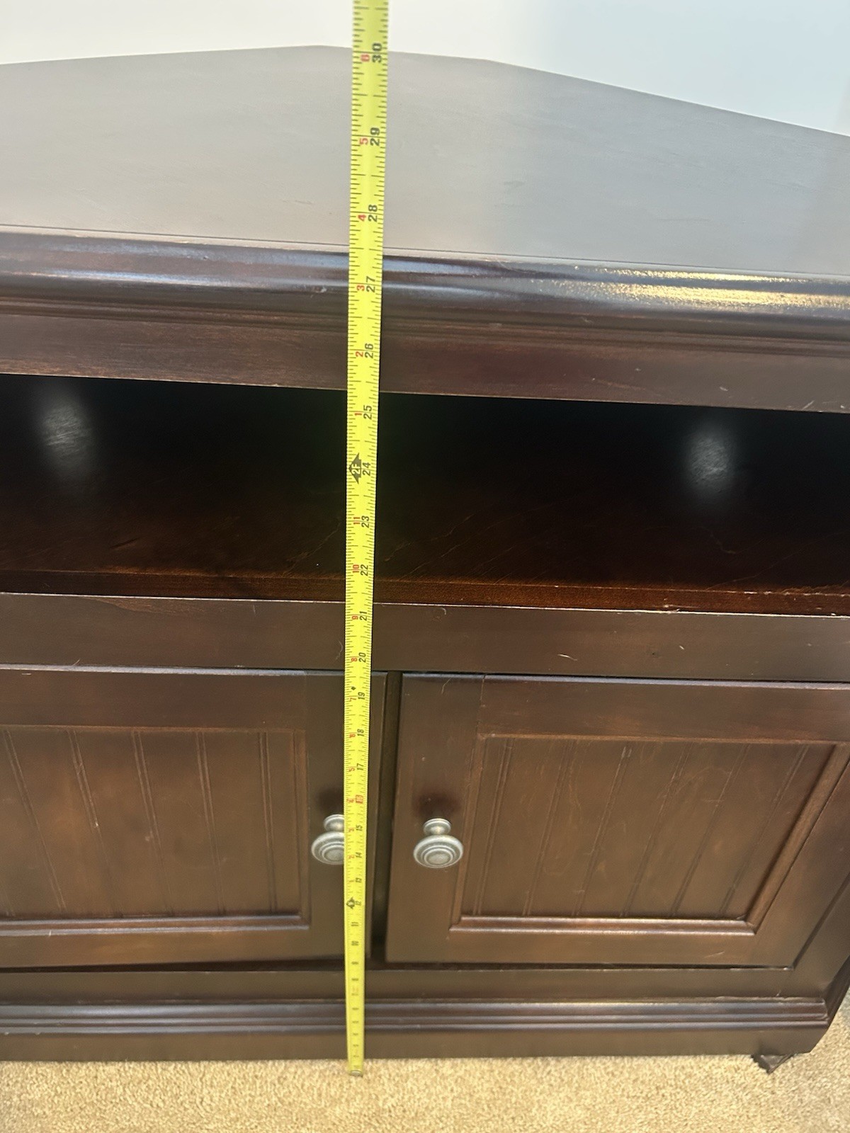 corner tv stand wood