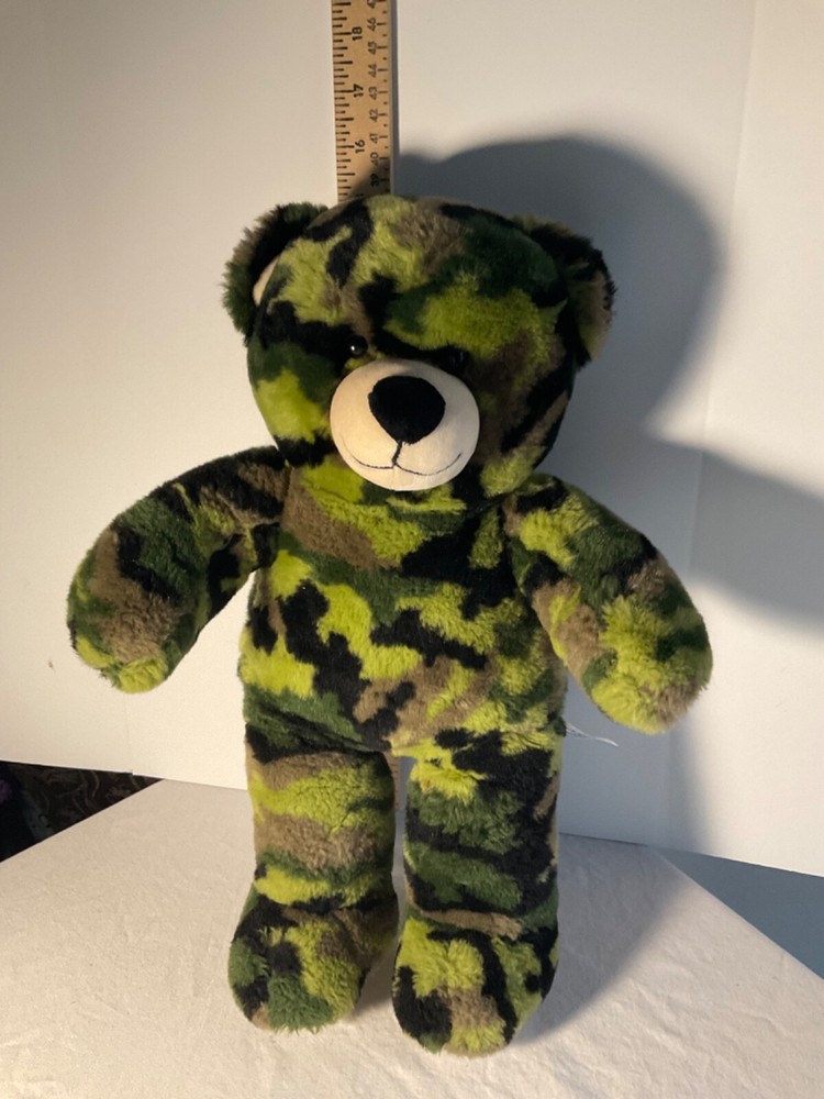 Build a bear camouflage bear plush 15”