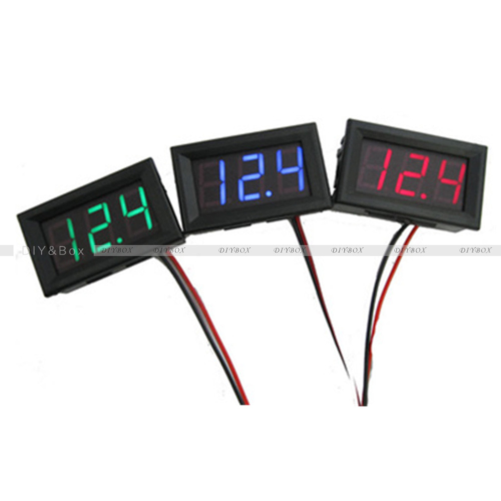0.56" DC4.5/4.7/5V-30V Voltmeter LED Panel 3 Digital Display Volt Voltage Meter
