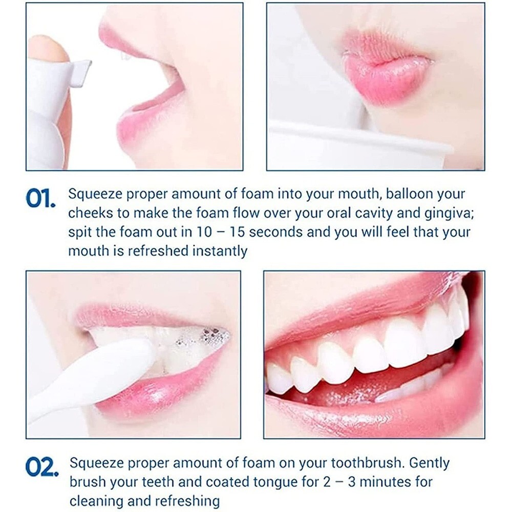 Stain Remove Deep Cleaning Foam Toothpaste Baking Soda Teeth Whitening Brightify
