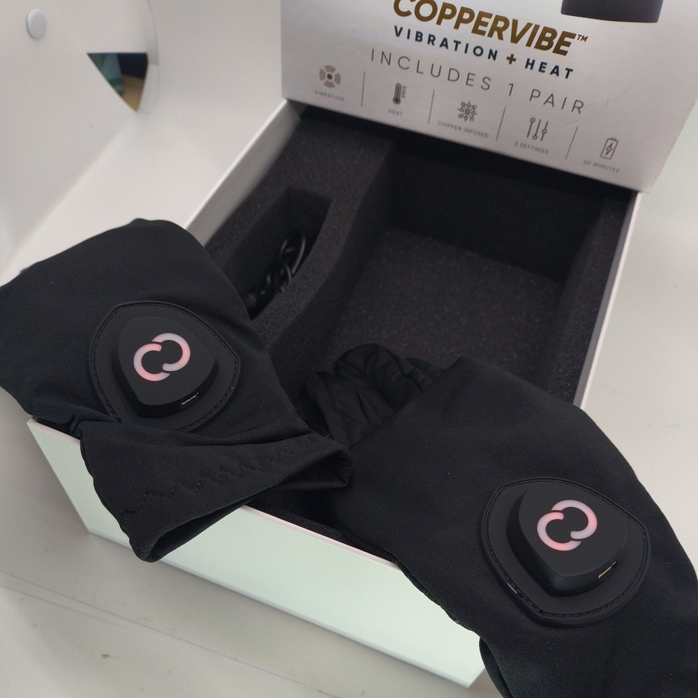 open box Tested new Copper Compression Gloves Coppervibe Vibration + Heat