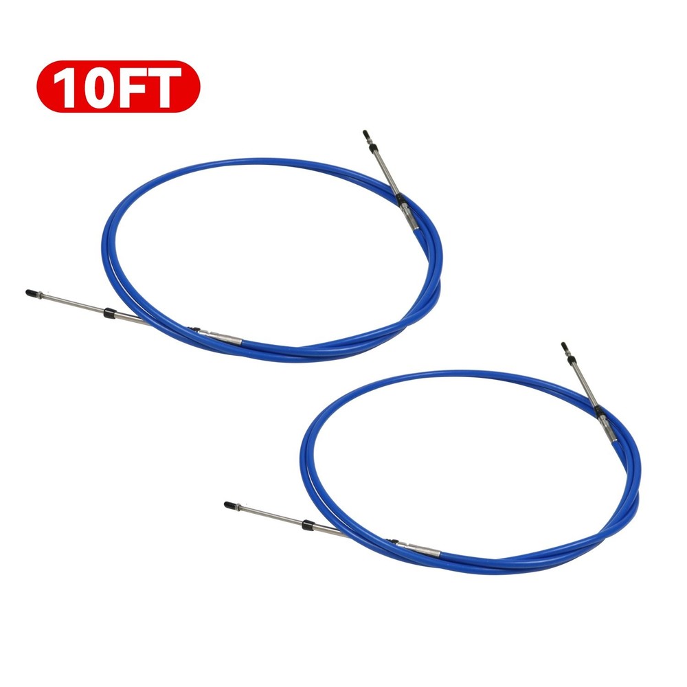 For Yamaha Outboard Inboard 2PCS 10FT 33C Shift Throttle Control Cable Universal