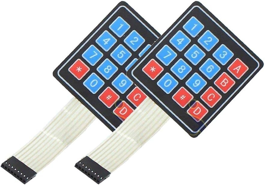 Durable 16 Key Membrane Switch Keypad Compatible with Arduino - 3PCS Set