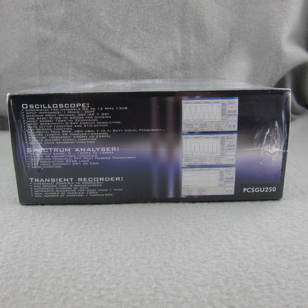 New Velleman PCSGU250 USB-Based PC Oscilloscope & Function Generator Sealed Note
