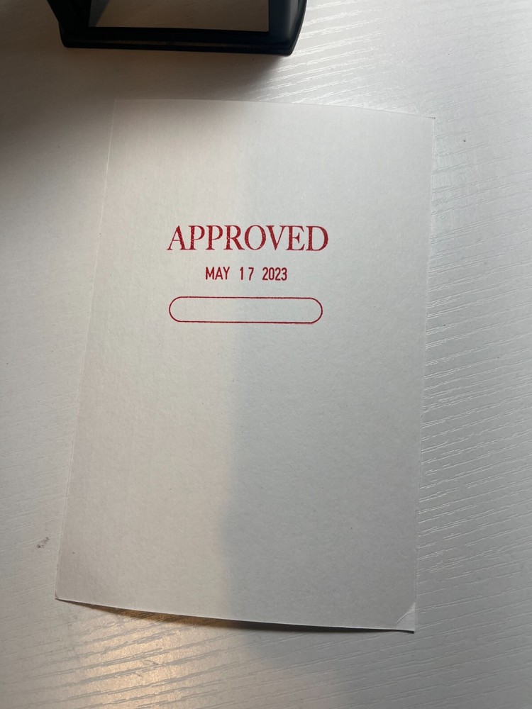 7pk Zigel LD-Dater "APPROVED" Customizable Date, Self Inking Stamper, Red Ink