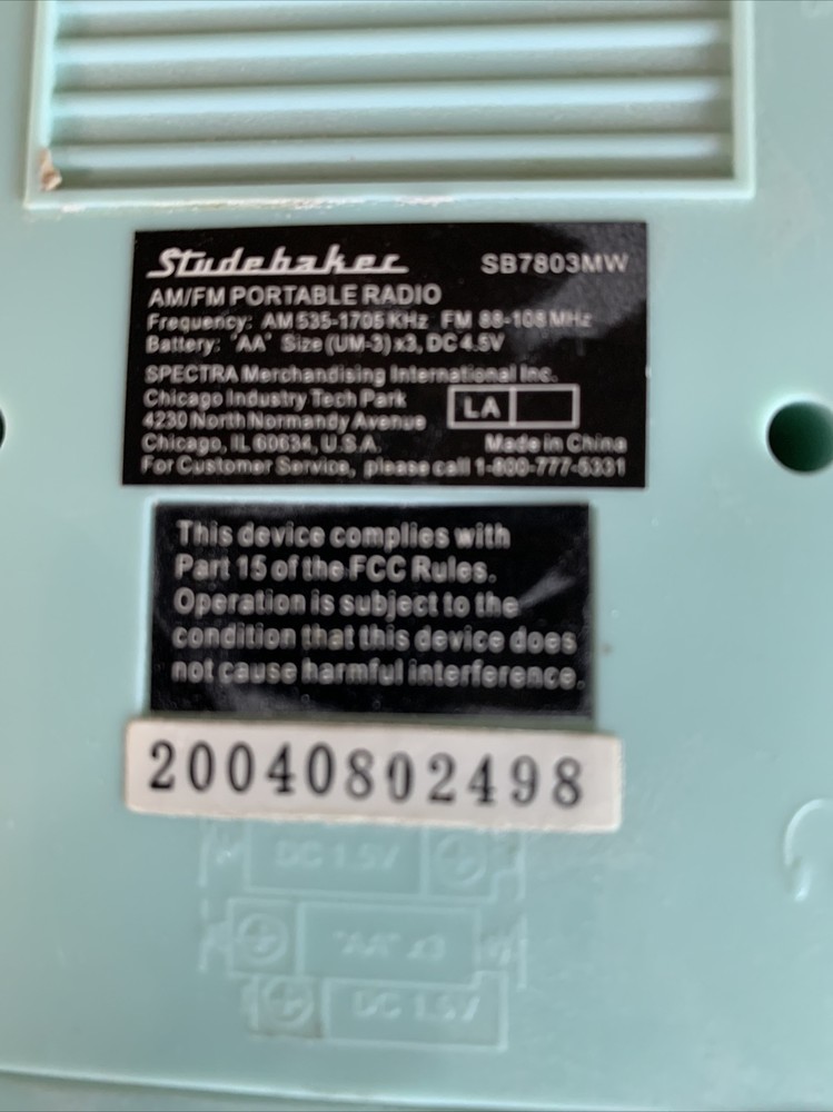 Studebaker transistor radio