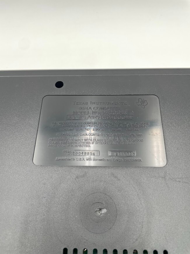 Texas Instruments TI-99/4A computer Powers On Untested