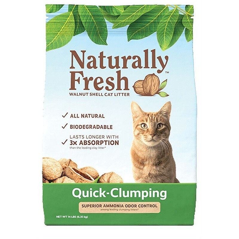 Eco-Friendly Cat Litter Quick-Clumping Walnut Shells Unscented 26 lb Low Dust US