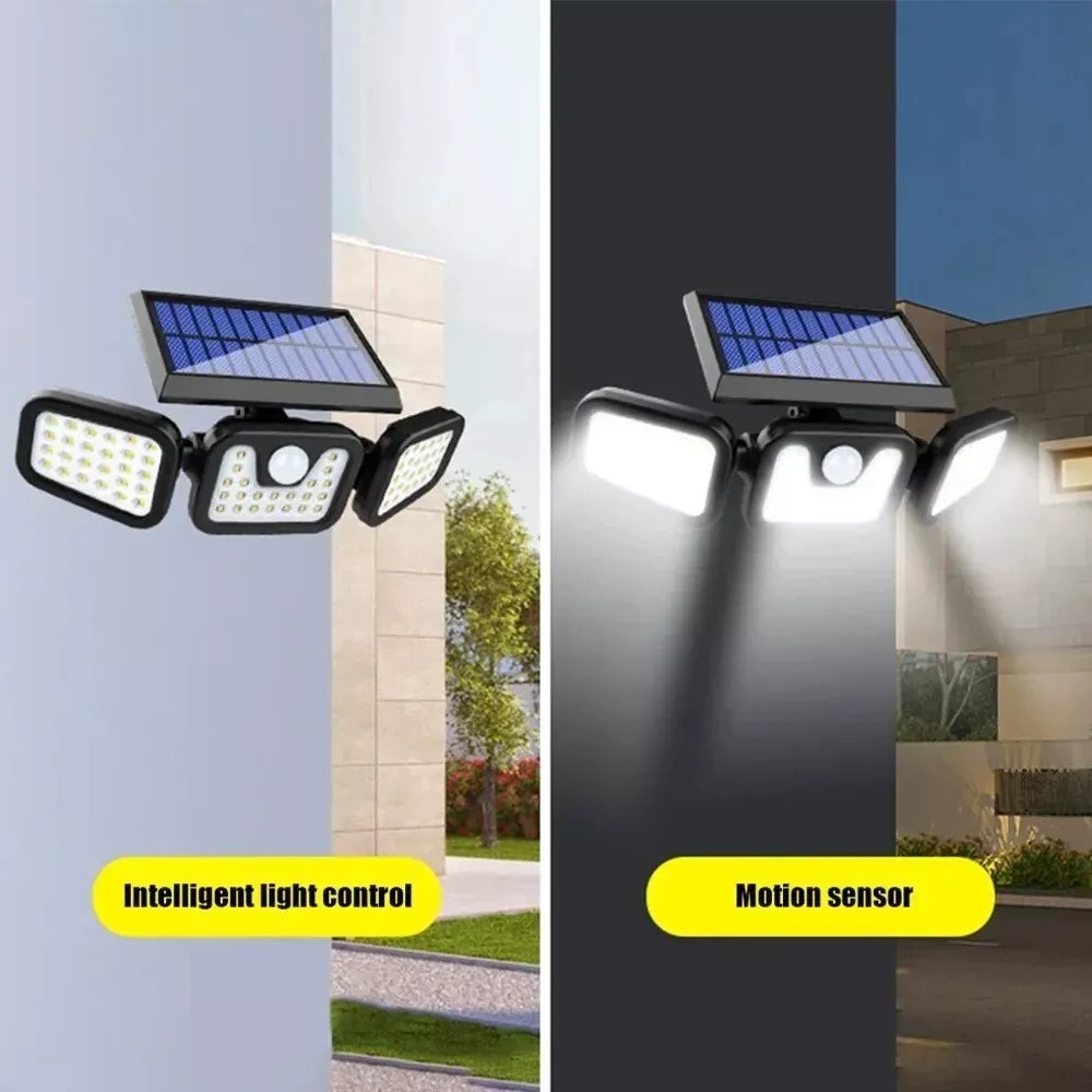 2 Pack LED Motion Sensor Solar Lights ,Outdoor IP65 Waterproof Security Lamp