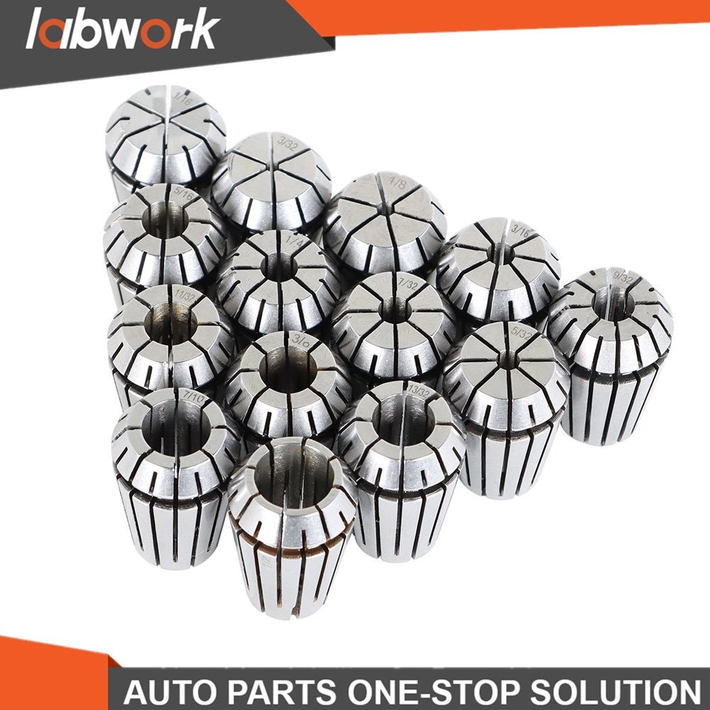 Labwork 14 Pack ER20 Spring Collet Set Fit For CNC Milling Lathe Tool Engraving