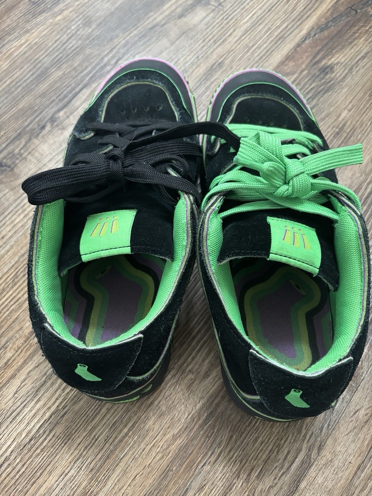 MSCHF Black and green gob stompers