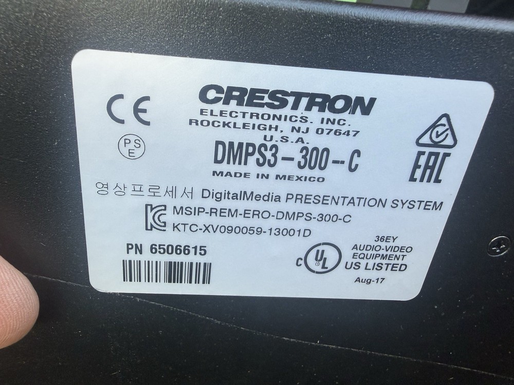 Crestron DMPS3-300-C 3 Series Professional Digital Media Presentation System