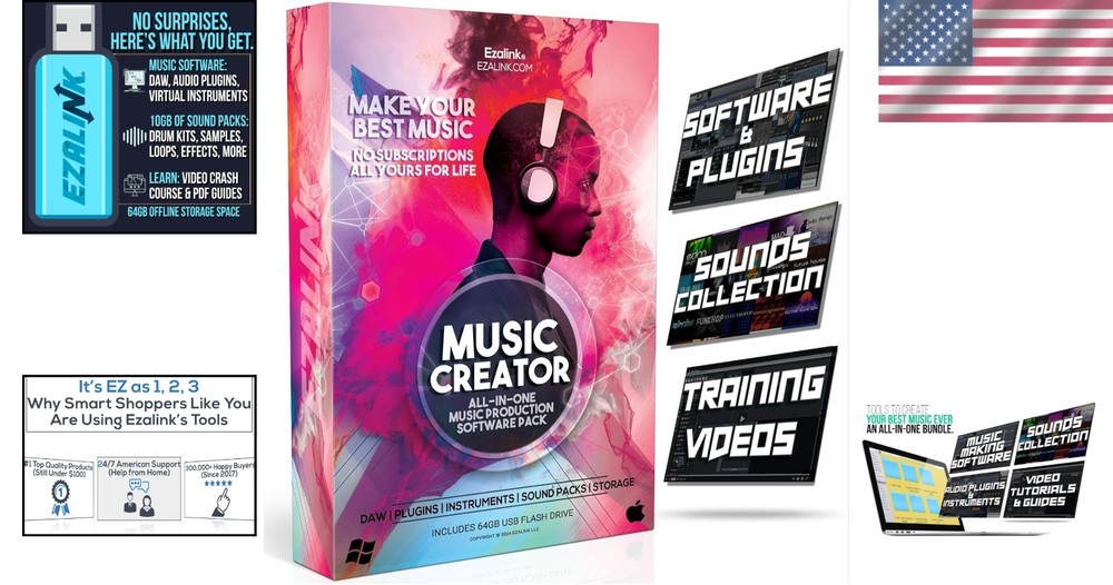 Professional Music Creation Tools - Recording, Editing & Beats Software Bundle