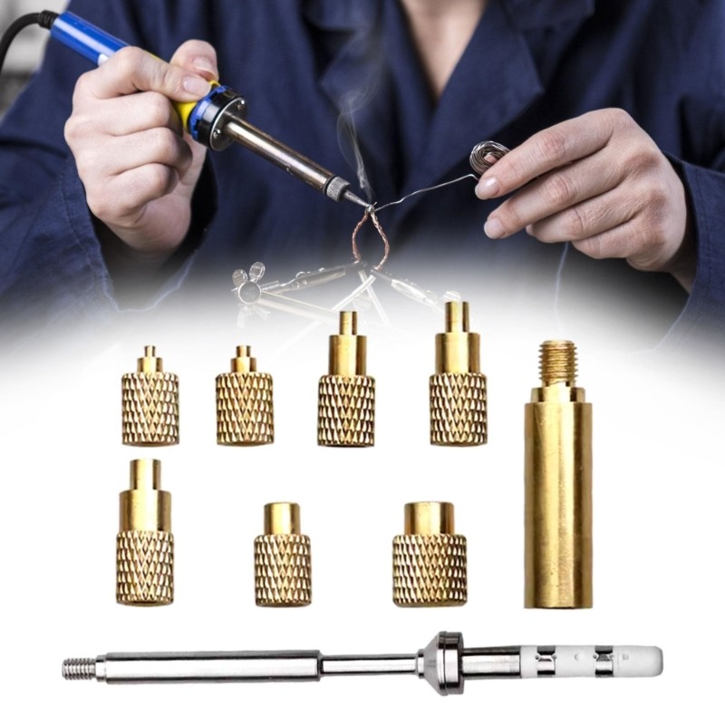 8 size Heat Set Insert Tips For Electronics Repair And Printer Maintenance