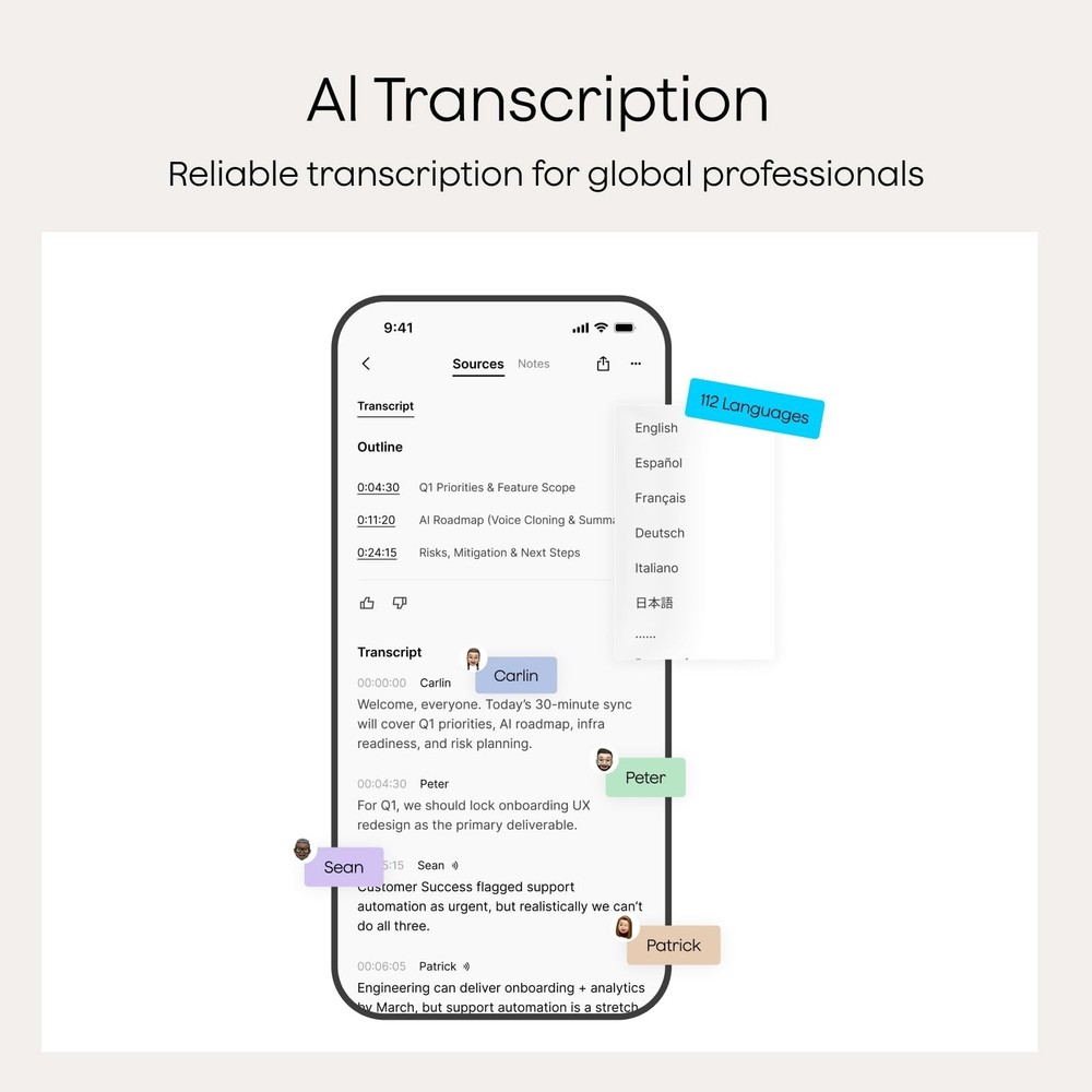 Plaud Note AI Voice Recorder, Voice Recorder w/Case, App Control, Transcribe ...