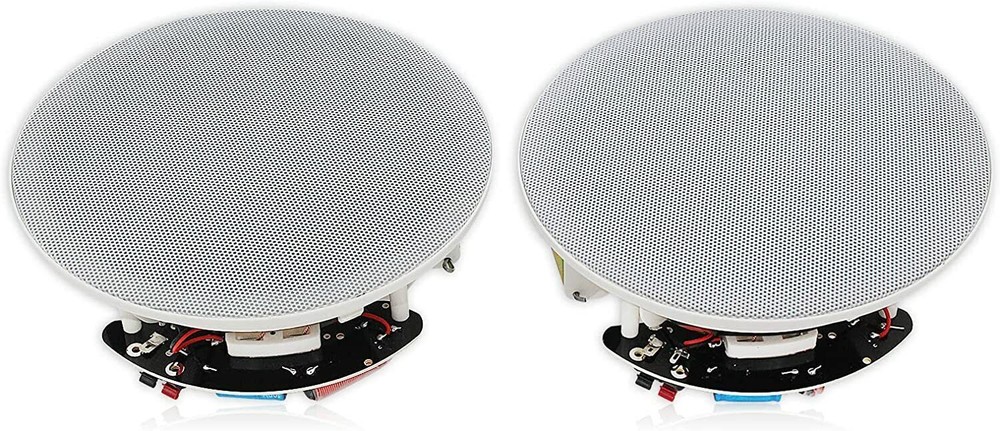 Herdio 6.5" 2-Way Passive Wired Flush Mount In-Ceiling Speakers for Kitchen