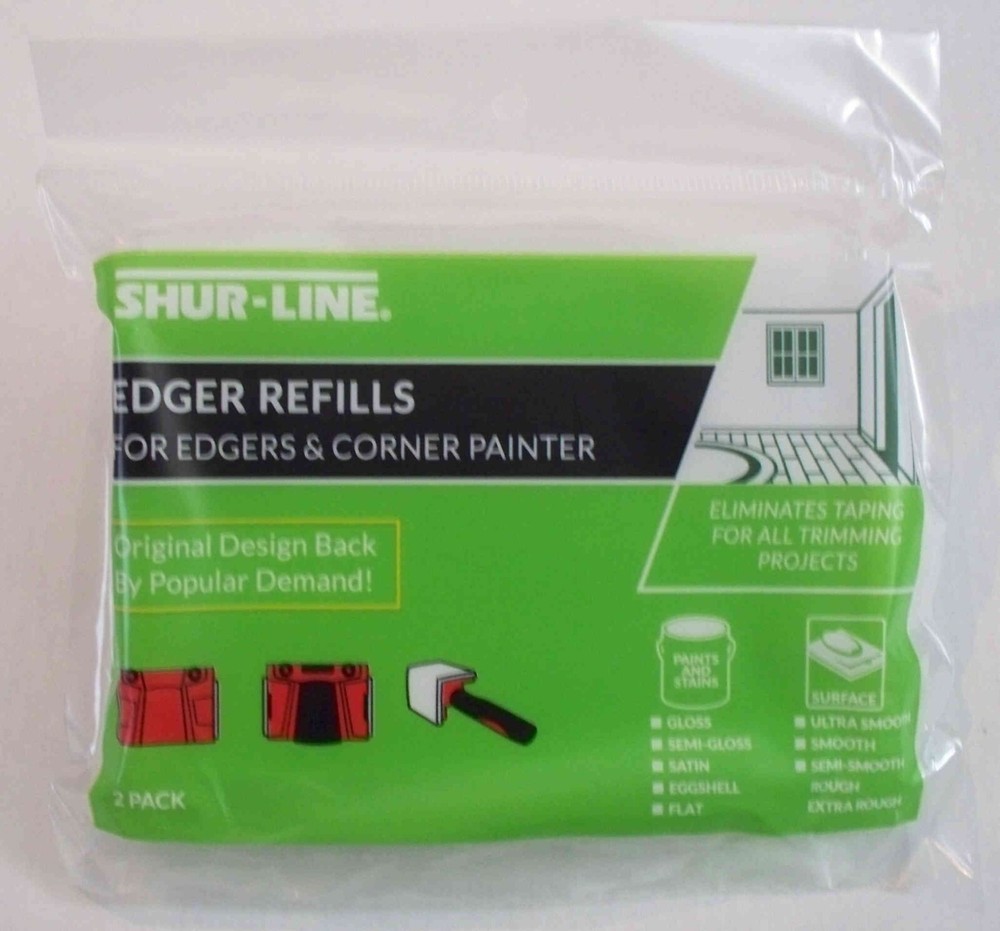 SHUR-LINE Edger Refills - For Edgers & Corner Painter - 2 Pack - Save 2+
