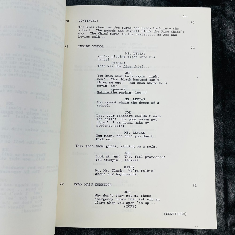 Lean On Me Screenplay Warner Bros 1988 Fifth Revised Draft Michael Schiffer