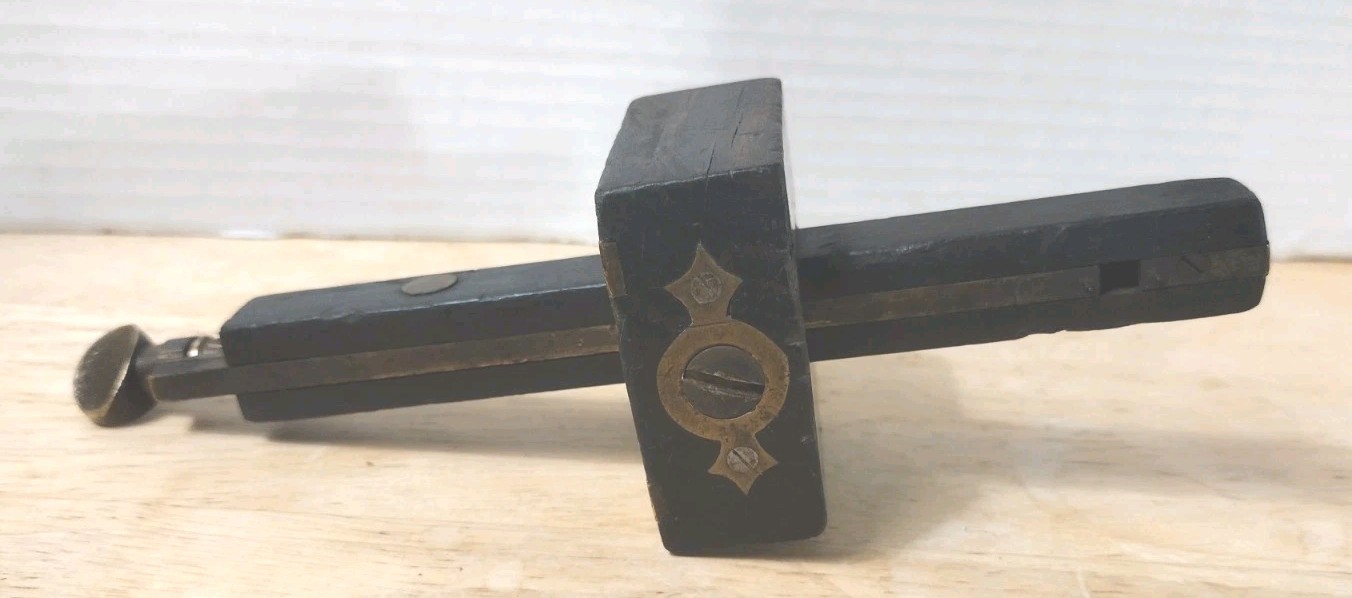 Antique MARPLES & SONS SHEFFIELD ROSEWOOD/BRASS MORTISE GAUGE- Hand Tool-Marking