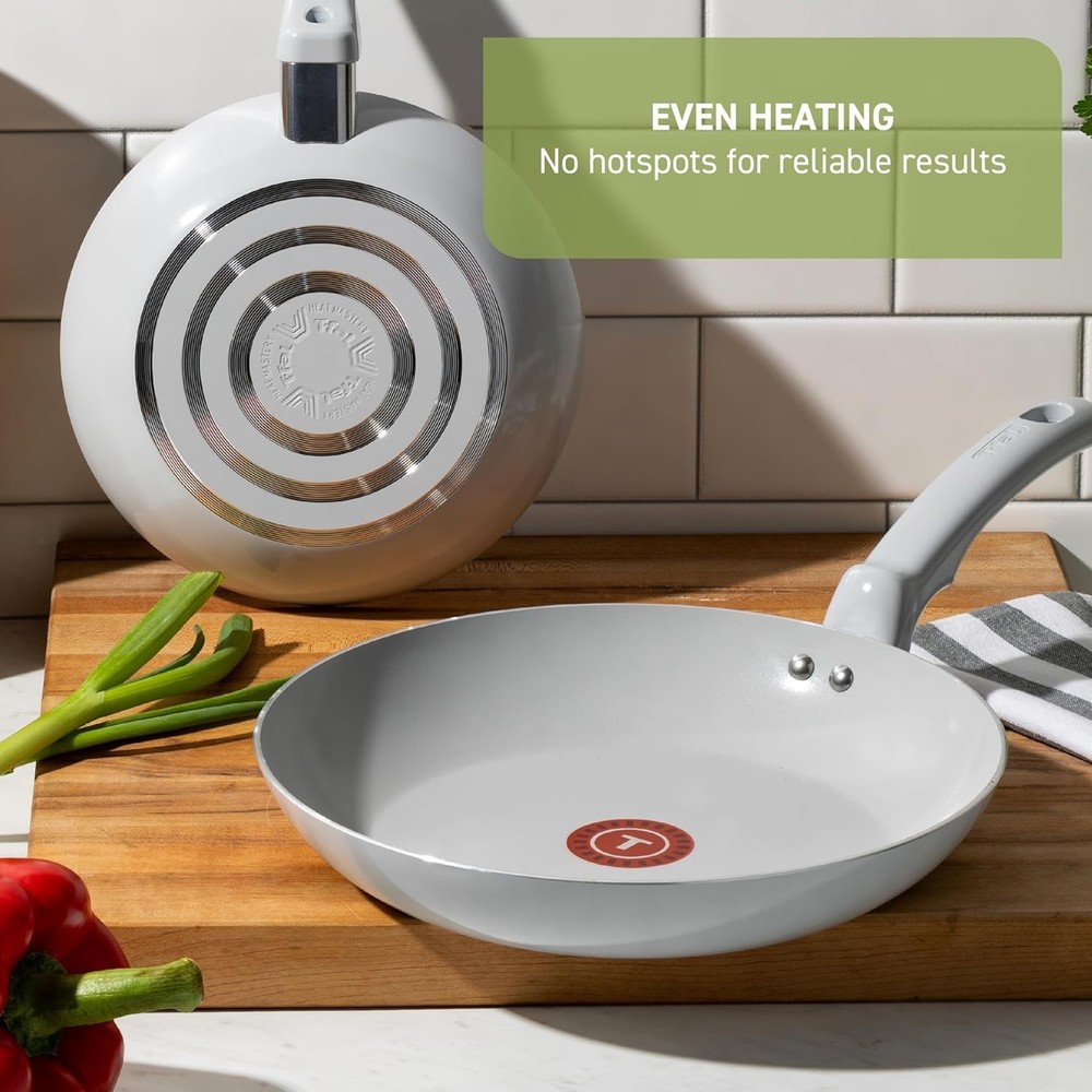 T-Fal Refresh Ceramic Nonstick Cookware Set, 12-Piece Ceramic Pots